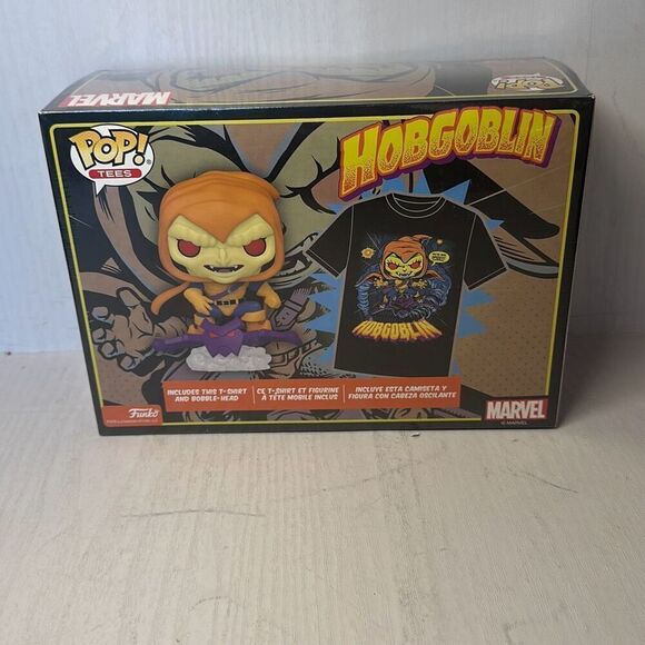 Funko Pop Tee Marvel HOBGOBLIN (Glow) Vinyl Figure and XL T Shirt Target - Picture 5 of 8